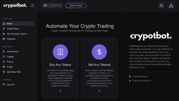 Kripto Alım-Satım Botu Dapp (Kaynak Kodlu)