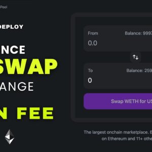 Uniswap Token Swap Gelişmiş Dapp- Fee ayarlı (Kaynak Kodlu)